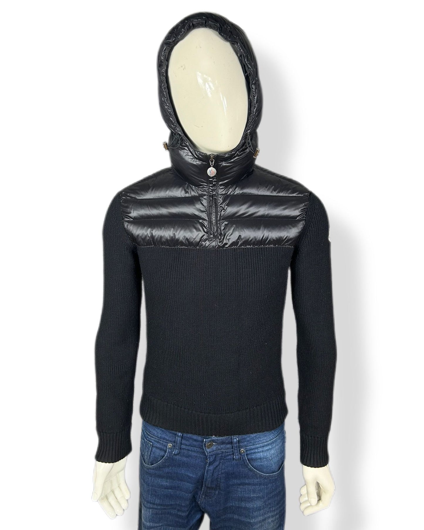 Moncler Tricot Cardigan Quarter-Zip - M