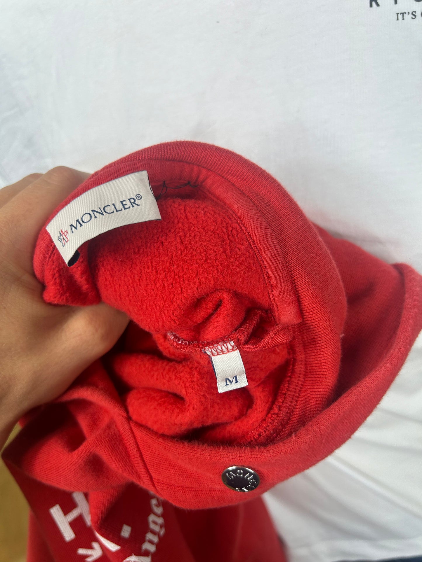 Moncler x Palm Angels Red Hoodie - M