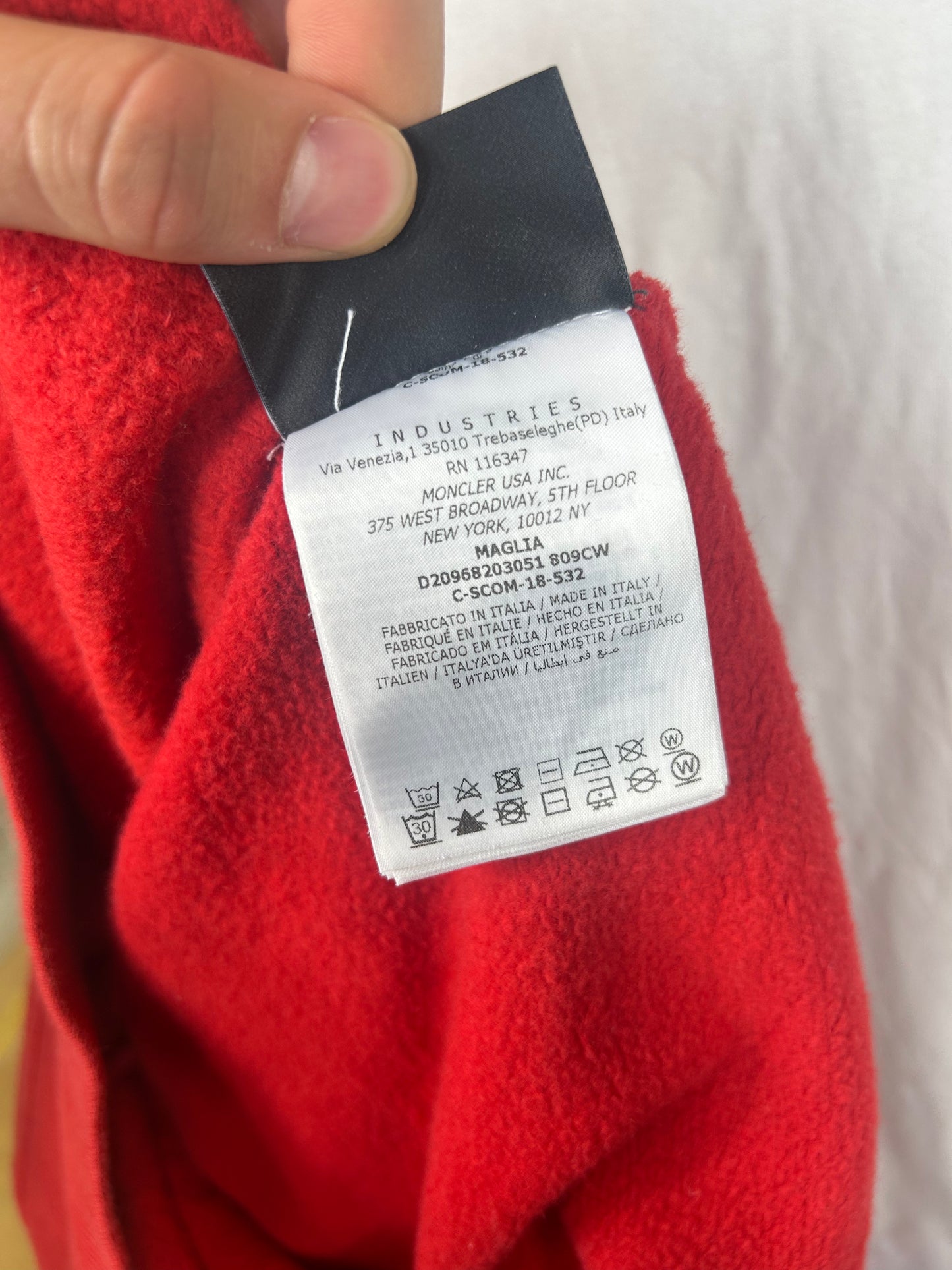 Moncler x Palm Angels Red Hoodie - M