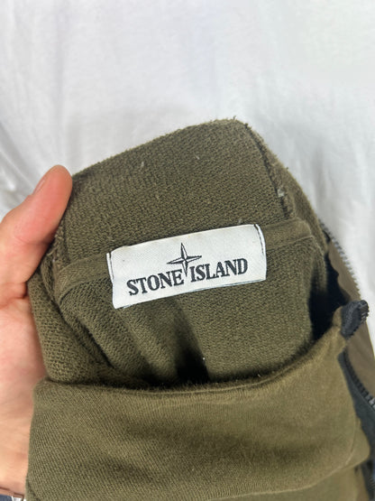 Stone Island Khaki Hoodie - Small