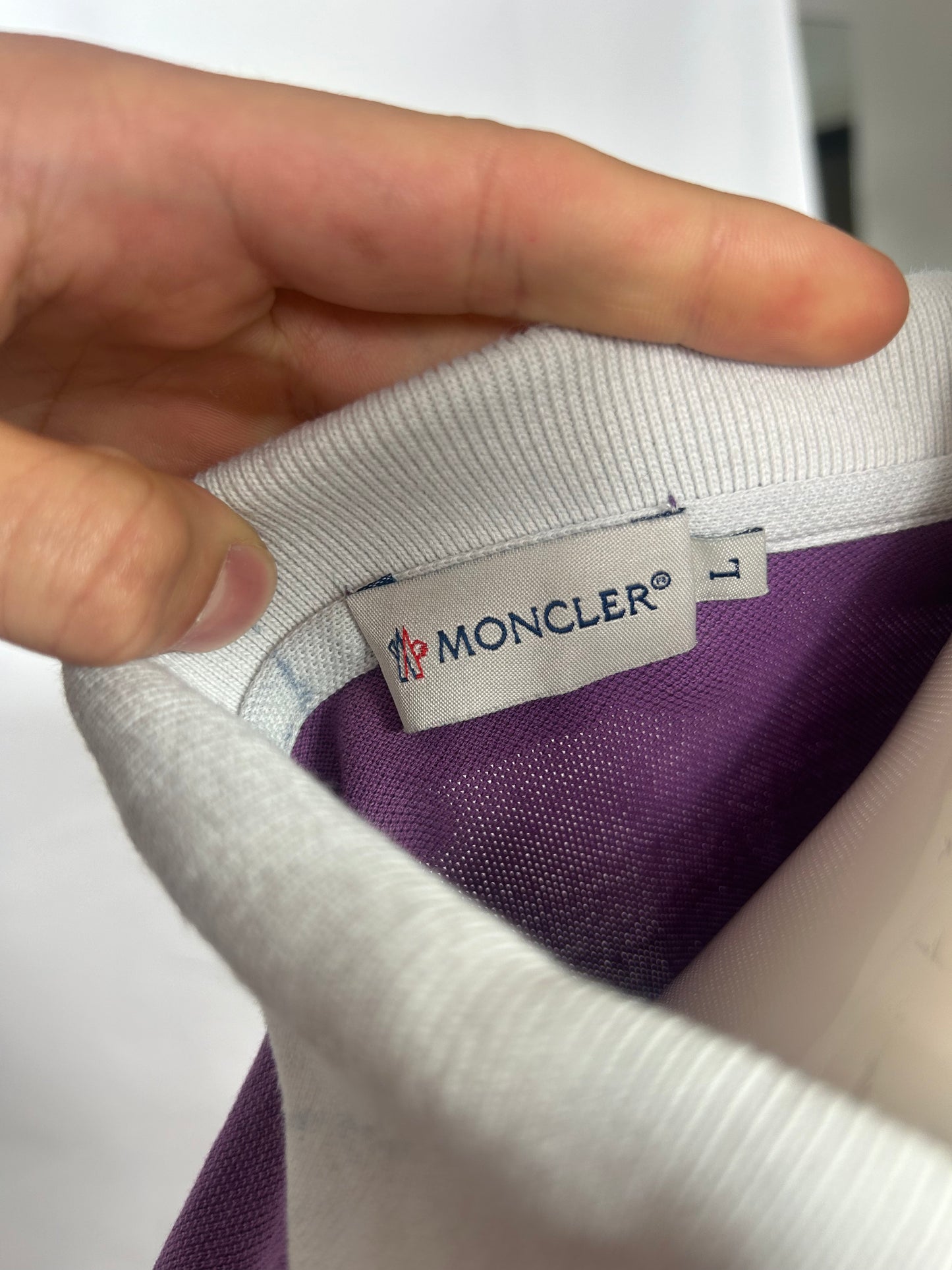 Moncler Purple Short Sleeve Polo - M