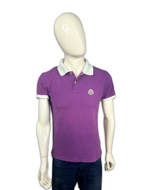 Moncler Purple Short Sleeve Polo - M