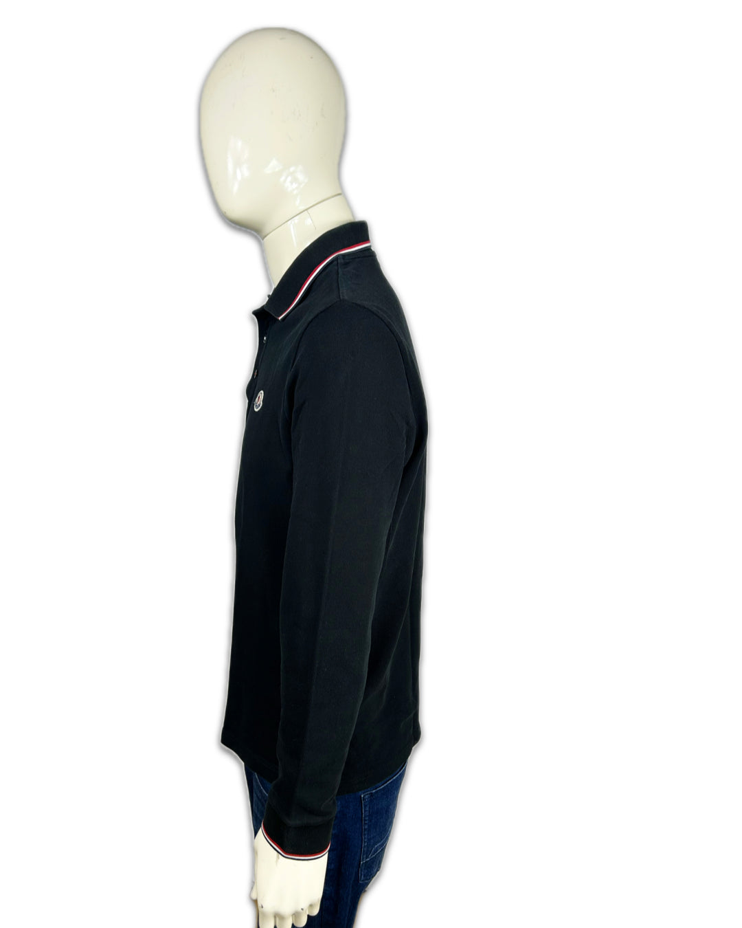 Moncler Black Long sleeve Polo Shirt - M