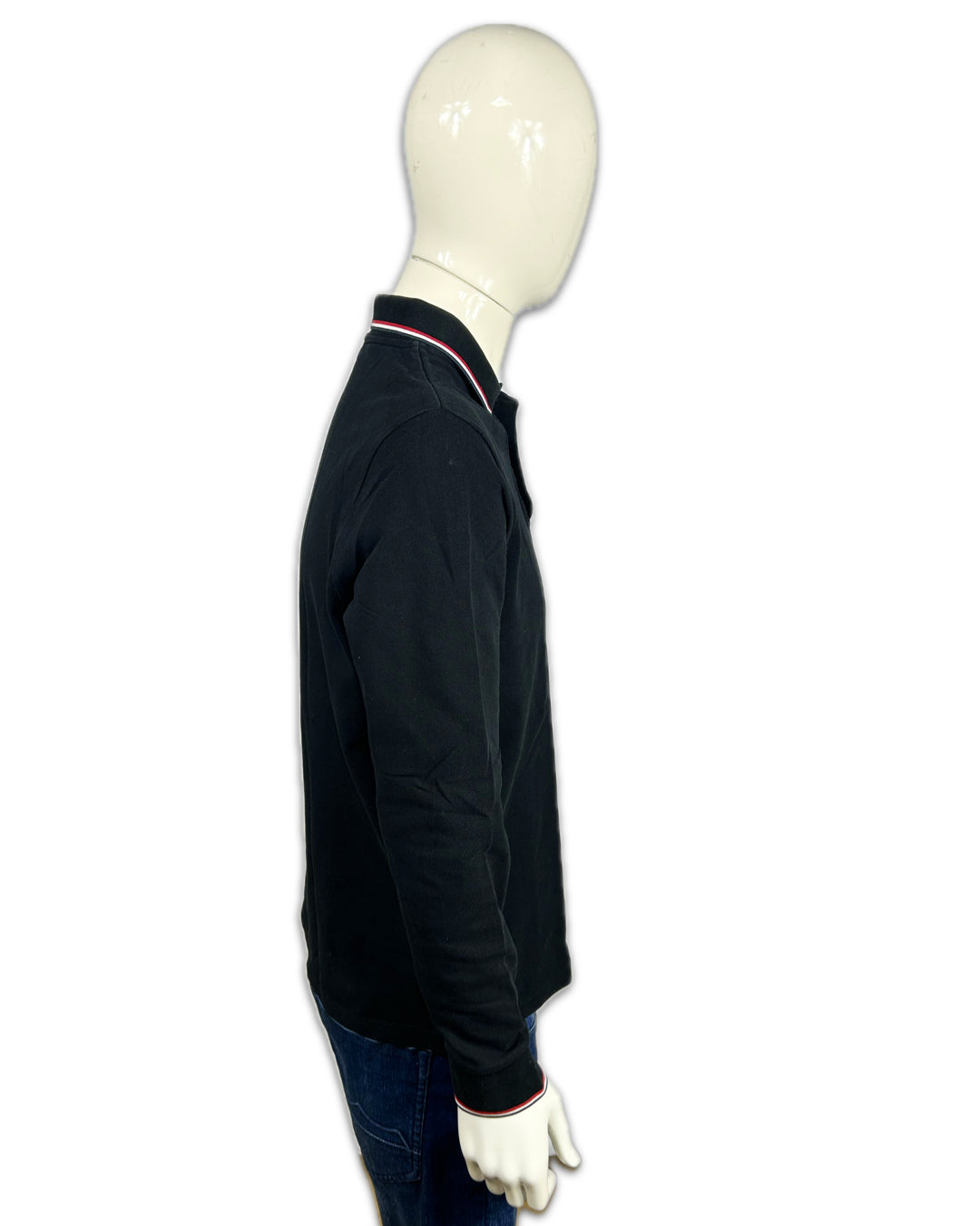 Moncler Black Long sleeve Polo Shirt - M