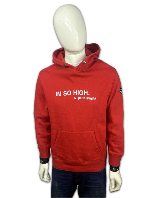 Moncler x Palm Angels Red Hoodie - M