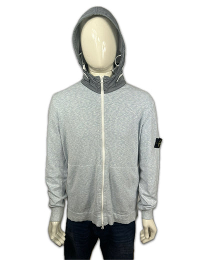 Stone Island Grey Zip up Hoodie - XXL Slim Fit