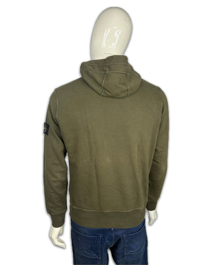 Stone Island Khaki Hoodie - Small