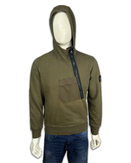 Stone Island Khaki Hoodie - Small