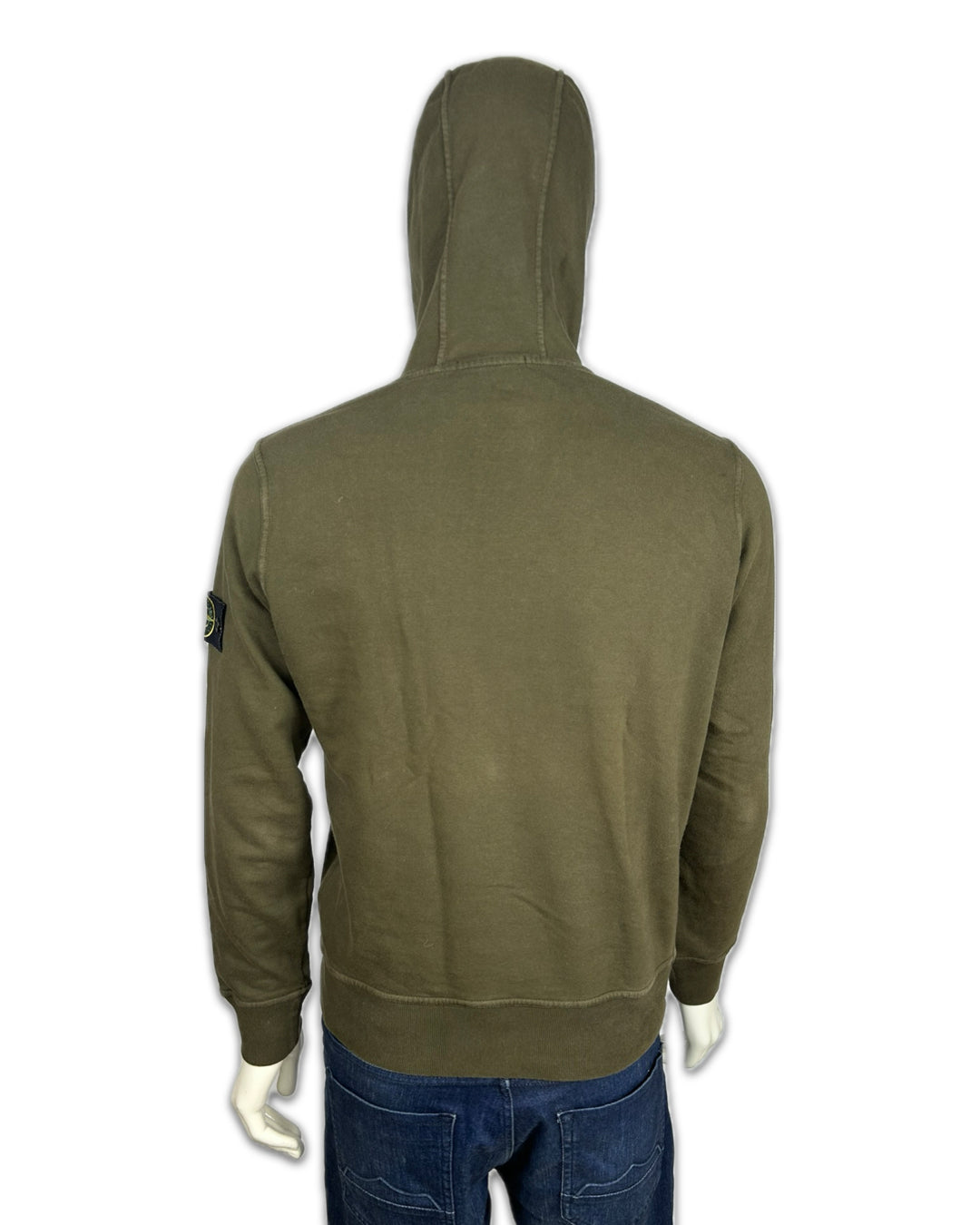 Stone Island Khaki Hoodie - Small